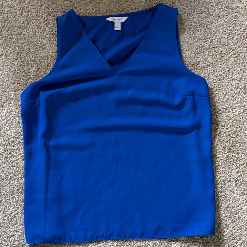 Nine West Royal Blue V-Neck Sleeveless Camisole